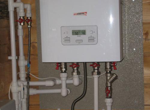 Схема подключения 2х контурного газового котла. Этап первый: монтаж котла 01