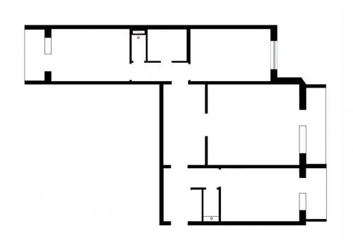 Планировка квартиры для семьи из 4 человек. 01