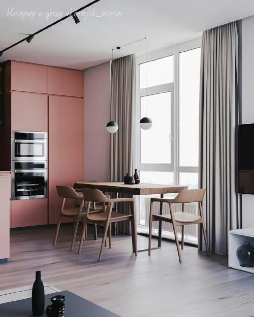 Восхитительный дизайн квартиры в сером и розовом цвете 04