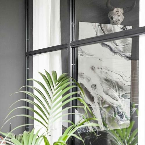 Стильный дизайн квартиры студии с мужским характером 02