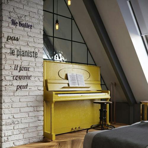 Двухуровневая квартира в стиле лофт в мансардном помещении 05