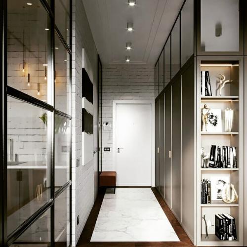 Зонирование при помощи стеклянных перегородок в квартире. Как Вам такое решение? 01