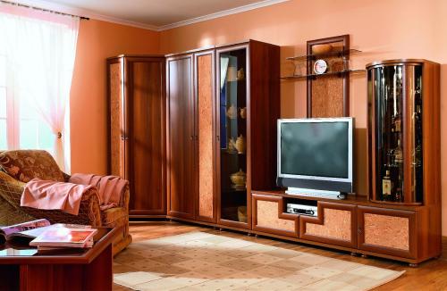 Угловой шкаф в гостиную в современном стиле. Какими могут быть угловые шкафы для гостиной, правила выбора