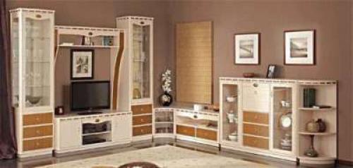 Угловые стенки в маленькую гостиную. Виды угловых стенок