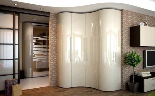 Плюсы и минусы углового шкафа в зале. Виды