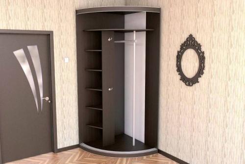 Спальня с угловым шкафом. Виды встроенных угловых шкафов