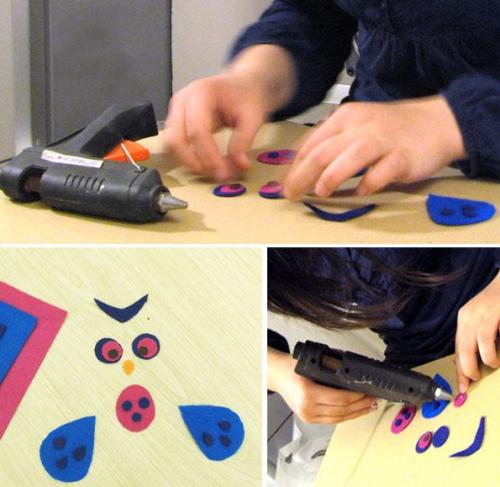 Как сделать сову из шишек. Поделка из фетра