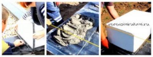 Как выставить углы при кладке газобетона. Как класть первый ряд газобетонных блоков.