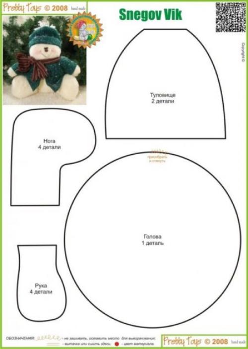 Шьем елочные игрушки из ткани своими руками. Новогодние мягкие игрушки своими руками выкройки