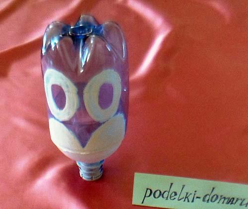 Совенок из пластиковых бутылок своими руками. Сова из пластиковой бутылки