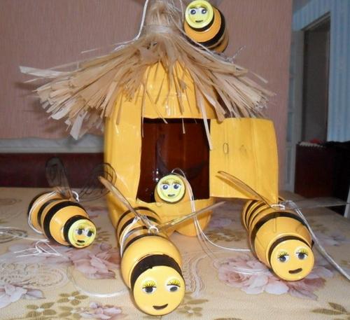 Улей из пластиковой бутылки. Простой улей из пластиковой бутылки