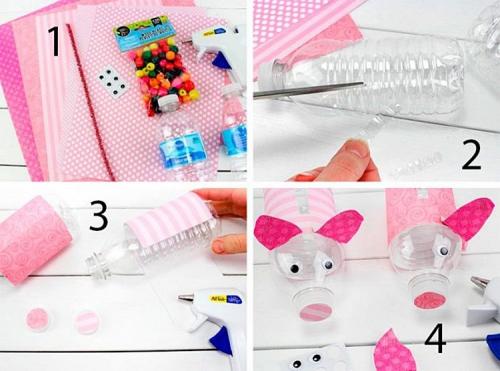 Копилки из пластиковых бутылкок своими руками. Копилки для детей из пластиковых бутылок 02 Копилки из пластиковых бутылкок своими руками. Копилки для детей из пластиковых бутылок 02