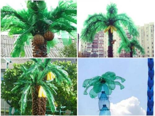 Пальмовые листья из пластиковых бутылок. Пальма из бутылок — подробное описание, как сделать из различных материалов своими руками