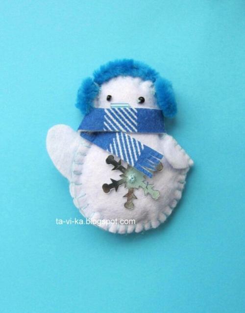 Новогодние выкройки для игрушек из фетра. Правила работы с фетром 02