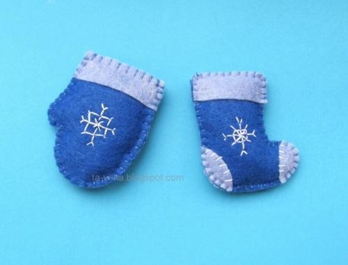 Новогодние выкройки для игрушек из фетра. Правила работы с фетром 04