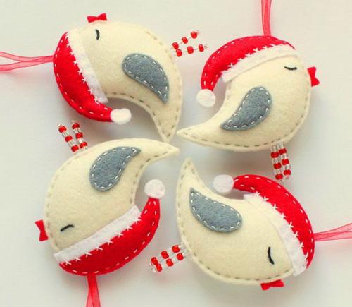 Новогодние выкройки для игрушек из фетра. Правила работы с фетром 23