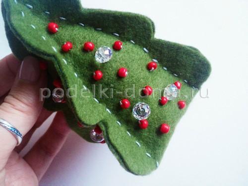 Елка из фетра поделка. Елочка из фетра объемная