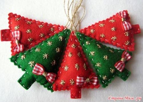 Выкройки игрушек и ёлки из фетра своими руками. Игрушки из фетра на Новый год: 52 выкройки 12