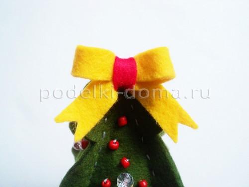 Елка из фетра поделка. Елочка из фетра объемная