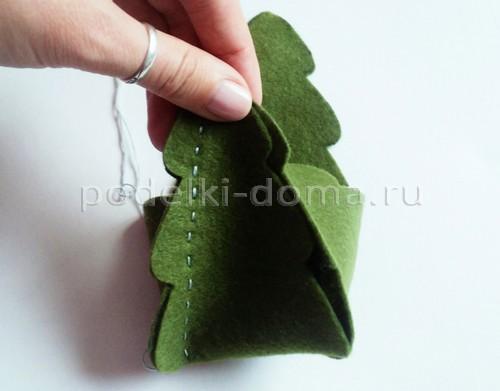 Елка из фетра поделка. Елочка из фетра объемная