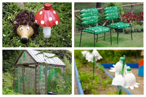 Какие сезонные поделки можно сделать из бутылки 1 литр. Поделки для дачи