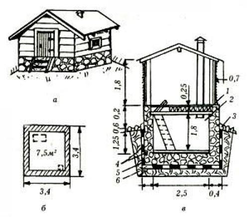 Стены подвала. Технология строительства погреба с погребицей