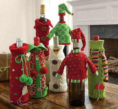 Как превратить обычные пластиковые бутылки в оригинальные новогодние украшения. Оригинальные и празднично украшенные бутылки к Новому Году своими руками