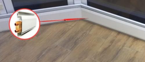 Теплый плинтус.  Конструкция и принцип действия теплого плинтуса