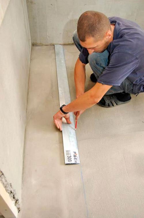 Откуда начинать укладывать плитку на пол. Разметка