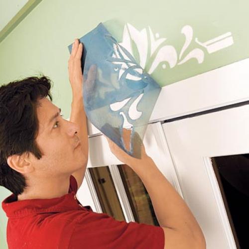 Как сделать дизайн плитки проще с самоклеющимся трафаретом 03 Как сделать дизайн плитки проще с самоклеющимся трафаретом 03