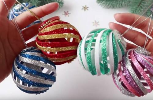 Новогодняя игрушка из пенопласта своими руками. Новогодние шары своими руками на 2023 год (идеи и мастер-классы)