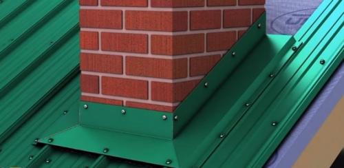 Примыкание профнастила к стене. Планки примыкания для профнастила