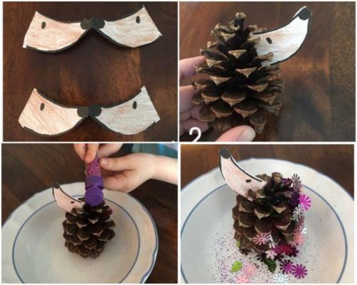 Ежик из шишек и пластилина. Ежик из еловых и сосновых шишек —, как сделать поделку в детский сад или школу. Мастер-классы и идеи
