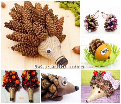 Ежик из еловых шишек. Ежик из еловых и сосновых шишек —, как сделать поделку в детский сад или школу. Мастер-классы и идеи
