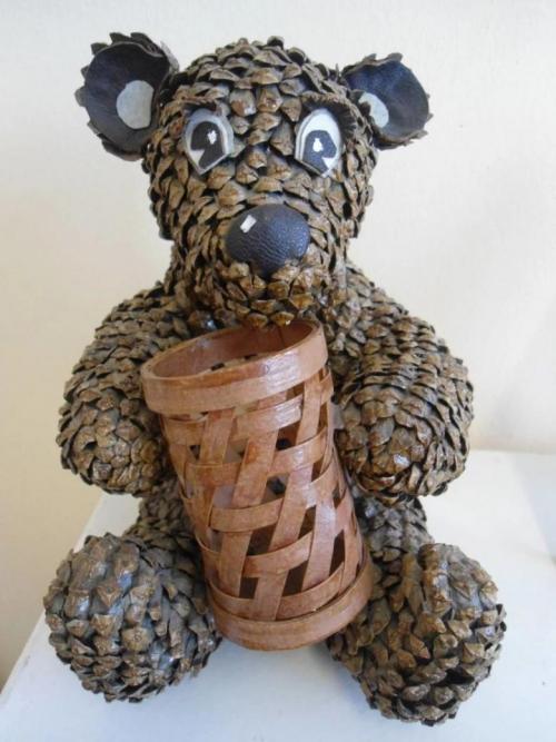 Ежик из бутылки и шишек. Ежик из шишек и пластиковой бутылки: большой и маленький (2 мастер класса) 30