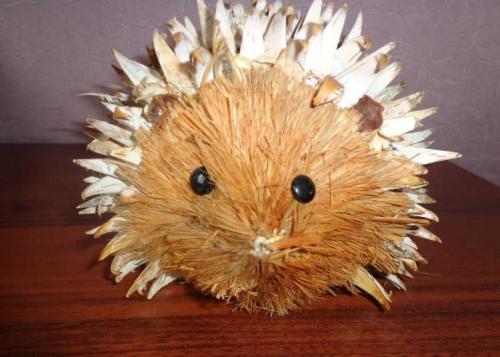 Ежик из шишки и пластилина. Как сделать ежика из еловых шишек и пластилина, пластиковых бутылок или природного мастериала