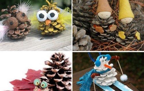 Поделки из шишек. Поделки из еловых шишек своими руками: ТОП-100 идей