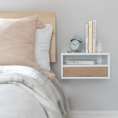 Высота подвесной прикроватной тумбы. Подвесные тумбы в спальню — размещение мебели, советы по выбору цвета, дизайна и формы (125 фото новинок)