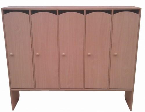 Удобный и функциональный детский деревянный шкафчик для раздевалок 05