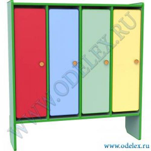 Удобный и функциональный детский деревянный шкафчик для раздевалок 08