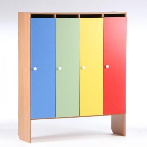 Удобный и функциональный детский деревянный шкафчик для раздевалок 07