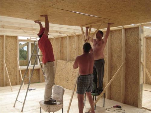 Потолочное перекрытие каркасного дома. Конструкция перекрытия в каркасном доме