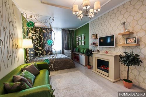 Оптимальная расстановка мебели в однокомнатной квартире: 50 вариантов для комфорта 06