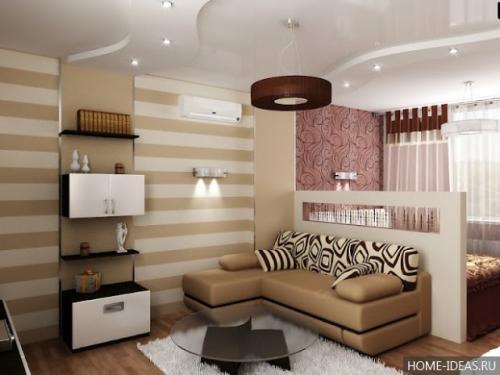 Оптимальная расстановка мебели в однокомнатной квартире: 50 вариантов для комфорта 12