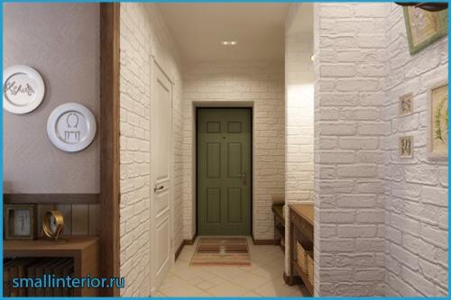 Обои под кирпич в прихожей. Особенности обоев «под кирпич» и их достоинства