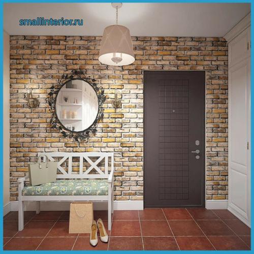 Обои под кирпич в прихожей. Особенности обоев «под кирпич» и их достоинства