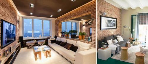 Декор кирпичной стены своими руками. В интерьере квартиры