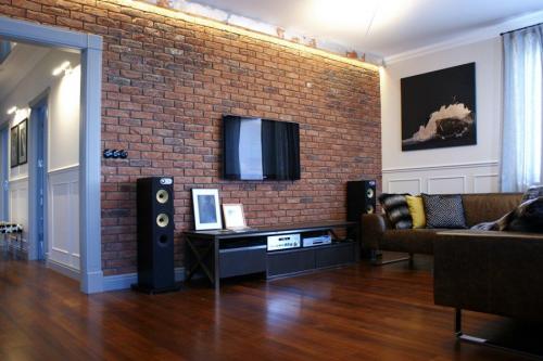 Кирпичная стена в гостиной. Кирпич в гостиной — подойдет ли он для каждого дома?