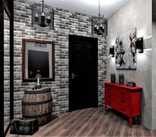 Декоративный кирпич в интерьере прихожей. Кирпич в прихожей — 150 фото лучших идей для декоративной отделки стен в коридоре квартиры или дома