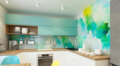Какие материалы наиболее подходящие для отделки кухни. Особенности использования краски в интерьере кухни
